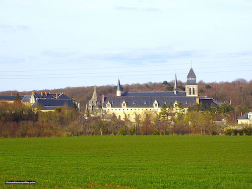 Fontevraud Abbey among the fields