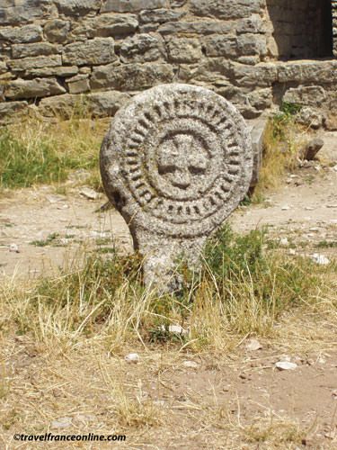 Knights Templar Commanderies in - Cross in La Courvertoirade Cemetery Aveyron