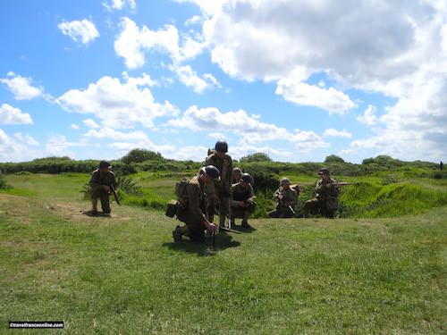 La Pointe du hoc - Soldiers re-enactment during D-Day 75th anniversary commemorations