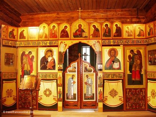 Icones in Pessales Russian Orthodox Chapel