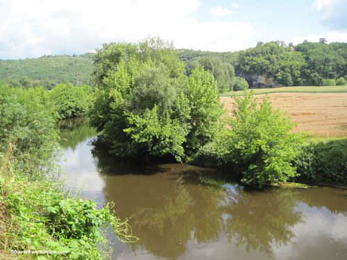 Vezere Valley - River seen from la Madeleine rock shelter