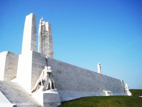 Vimy Ridge Canadian National Memorial facing the Plaine de Douai - Breaking of the Sword sculpture