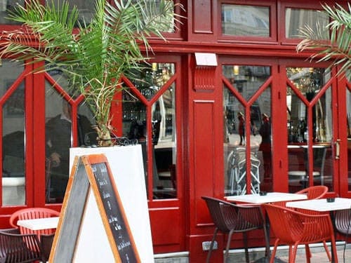 Paris 20th district cafe terrace