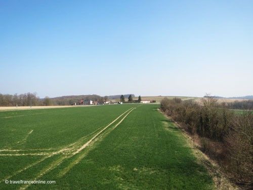 Trench and Ferme de Hurtebise by the Caverne du Dragon