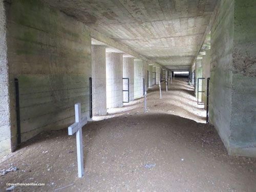 Bayonet Trench in Douaumont near Verdun - Trench protected by the concrete memorial building