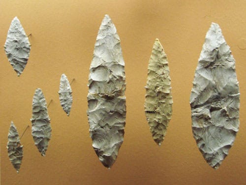 Solutrean tools recovered in La Roche de Solutre