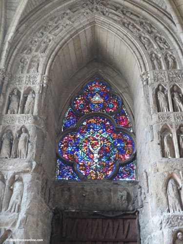 13th century stained-glass windows in Reims Cathedral