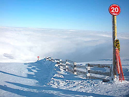 Red Piste Plomb du Cantal in Le Lioran ski resort