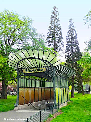 Cultural Metro stations in Paris - Porte Dauphine Art Nouveau entrance