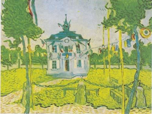Town-hall of Auvers-sur-Oise by Van Gogh