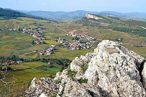 View from atop the Roche Solutré