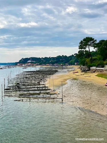 Oysters parks in the Bassin d'Arcachon