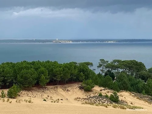 Bassin d'Arcachon nestled between the Landes pines forests and the Atlantic ocean