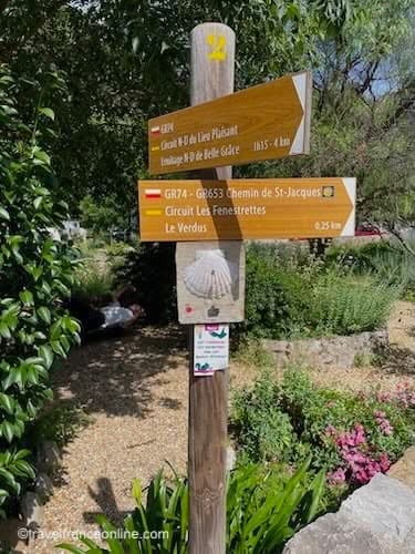 One of the many signs along the Camino trails