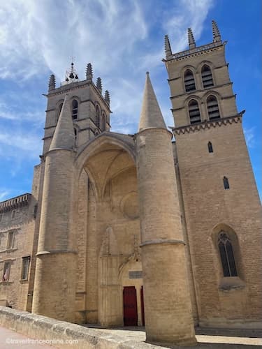 Montpellier Cathedrale Saint-Pierre's massive porch and pillars