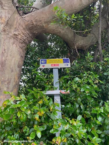 One of the many direction signs along the Via Tolosana
